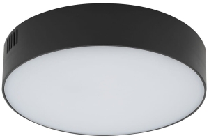 Czarna lampa sufitowa okrągły plafon Nowodvorski 10407 Lid Round LED 25W 3000K 4cm x 16cm