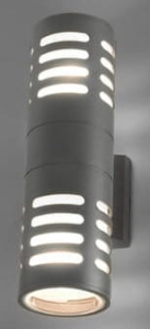 Grafitowa zewnętrzna lampa ścienna elewacyjna walec Nowodvorski 4420 Mekong 2xGU10 IP42