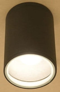 Czarna zewnętrzna lampa sufitowa walec tuba Nowodvorski 3403 Fog E27 IP44 16cm x 11cm