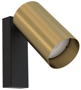 Czarno mosiężny regulowany kinkiet walec z włącznikiem Nowodvorski 7780 Mono GU10