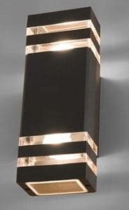 Grafitowa lampa zewnętrzna ścienna walec tuba światło góra-dół Nowodvorski 4424 Rio 2xGU10