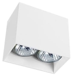 Biała lampa sufitowa punktowa box spot Nowodvorski 9385 Gap 2xGU10