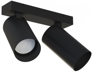 Czarna lampa sufitowa punktowa z dwoma regulowanymi reflektorami Nowodvorski 7841 Mono 2xGU10