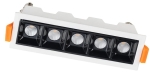 Biało czarna prostokątna lampa podtynkowa Nowodvorski 10042 Mini LED 10W 3000K 14,6cm