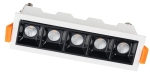 Biało czarna prostokątna lampa podtynkowa Nowodvorski 10043 Mini LED 10W 4000K 14,6cm