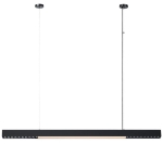Czarna lampa wisząca biurowa podłużna listwa ledowa Light Prestige LP-1301/1P L BK Smart Cali LED 47W 2700-6000K 120cm Bluetooth