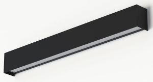 Czarna lampa ścienna prostokątny podłużny kinkiet Nowodvorski 7596 Straight Wall Led S T8 11W 3000K