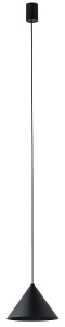 Czarna lampa wisząca punktowa z kloszem stożkiem Nowodvorski 7996 Zenith S GU10 20,5cm