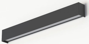Czarny podłużny prostokątny kinkiet lampa ścienna Nowodvorski 7562 Straight Led S 11W T8