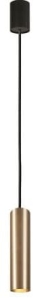 Czarna lampa wisząca z mosiężnym walcem punktowa Nowodvorski 8914 Eye M GU10 5,5cm