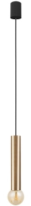 Czarno mosiężna lampa wisząca walec Nowodvorski 7851 Baton E27 5,5cm