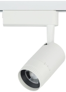 Biały reflektor z czarnym pierścieniem na szyne 1-fazową Nowodvorski 7624 Profile Zoom LED 9W 660LM 4000K CRI90 15-50stopni