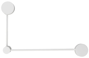 Biała lampa ścienna płaski kinkiet długie ramiona i okrągłe tarcze Nowodvorski 7801 Orbit 2xGX53