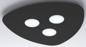 Czarna opływowa lampa sufitowa Nowodvorski 8302 Organic III 3xGX53 39,5cm