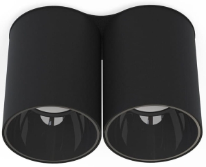 Czarna podwójna lampa sufitowa punktowa walec spot Nowodvorski 8086 Eye Tone II 2xGU10