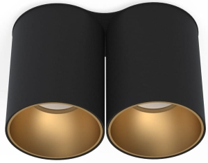 Czarno złota podwójna lampa sufitowa punktowa walec spot Nowodvorski 8087 Eye Tone II 2xGU10