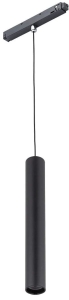 Czarna lampa wisząca walec na szynę magnetyczną LVM Nowodvorski 10652 Roller LED 9W 4000K 4cm x 150cm