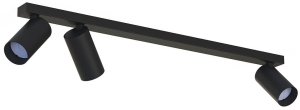 Lampa sufitowa czarna listwa 70cm z trzema regulowanymi reflektorami punktowymi Nowodvorski 7842 Mono III 3xGU10