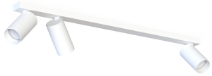 Lampa sufitowa biała listwa 70cm z trzema regulowanymi reflektorami punktowymi Nowodvorski 7811 Mono III 3xGU10