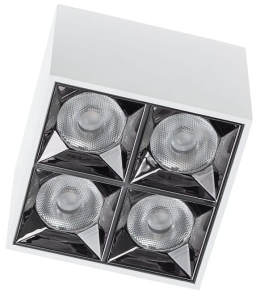 Biała lampa sufitowa kwadratowy plafon box Nowodvorski 10047 Midi LED 16W 3000K 8,2cm