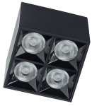 Czarna lampa sufitowa kwadratowy plafon box Nowodvorski 10054 Midi LED 16W 3000K 8,2cm