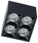 Czarna lampa sufitowa kwadratowy plafon box Nowodvorski 10057 Midi LED 16W 4000K 8,2cm