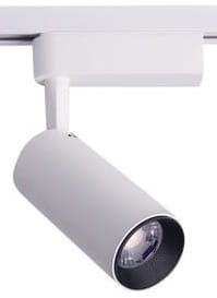 Biały reflektor z czarnym pierścieniem na szynę 1-fazową Nowodvorski 9004 Iris LED 20W 1500LM 3000K 30stopni