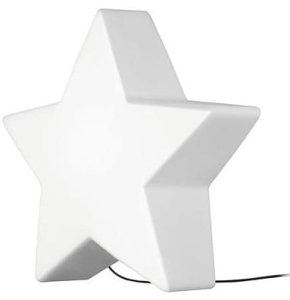 Biała zewnętrzna lampa stojąca świecąca gwiazdka do ogrodu Nowodvorski 9426 Star E27 IP44 46cm