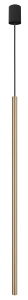 Lampa wisząca smukła mosiężna tuba na czarnym kablu Nowodvorski 8434 Laser 1000 G9 2,5cm x 205cm