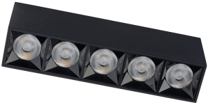 Czarna prostokątna lampa sufitowa box Nowodvorski 10055 Midi LED 22W 3000K 19,5cm