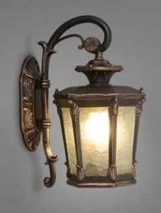 Patynowana miedzią klasyczna zewnętrzna lampa ścienna latarnia Nowodvorski 4692 Amur I E27 IP23