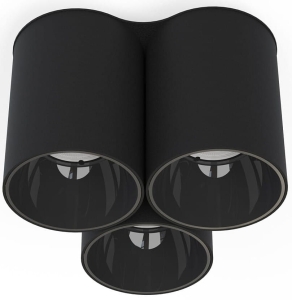 Czarna lampa sufitowa potrójna tuba walec Nowodvorski 8091 Mono III 3xGU10 