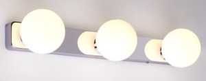 Lampa ścienna kinkiet łazienkowy kule Nowodvorski 6951 Brazos III IP44 3xG9 8cm x 40cm chrom biały