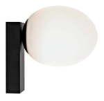 Czarny kinkiet łazienkowy z białą kulą Nowodvorski 8132 Ice Egg C G9 IP44