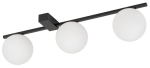 Lampa ścienna czarny stelaż i biała szklana kula Nowodvorski 10301 Pik III 3xG9