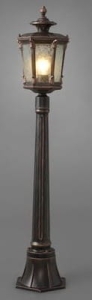Czarna zewnętrzna lampa stojąca patynowana miedzią w stylu klasycznej latarni Nowodvorski 4694 Amur I E27 IP44 115cm