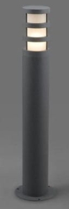 Grafitowa zewnętrzna lampa stojąca świecący słupek Nowodvorski 4446 Norin  I E27 IP44 65cm