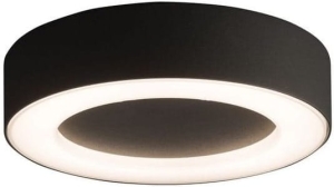 Czarna okrągła zewnętrzna lampa sufitowa Nowodvorski 9514 Merida LED 12W 540LM 3000K IP54 20cm x 4,5cm