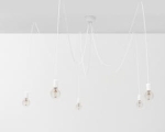 Biała podwieszana lampa typu pająk kable 3m Nowodvorski 9744 Spider V 5xE27