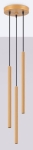Złota lampa wisząca trzy smukłe walce Sollux Lighting SL.1342 Arche 3xG9