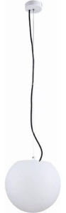 Biała lampa wisząca świecąca kula do ogrodu i na taras Nowodvorski 9715 Cumulus M E27 IP65 45cm x 140cm