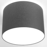 Szara okrągła lampa sufitowa z białym spodem Nowodvorski 9683 Cameron III E27 30cm x 44,5cm