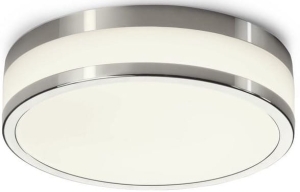 Okrągła chromowana lampa sufitowa łazienkowa Nowodvorski 9501 Malakka LED 18W 940LM 4000K IP44 29,5cm x 8cm