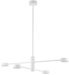 Biała nowoczesna lampa wisząca z rozległymi ramionami do salonu Nowodvorski 7941 Orbit IV 4xGX53