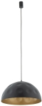 Czarno złota kopułowa lampa wisząca z wybrzuszeniami Nowodvorski 10703 Hemisphere Hit L Black-Gold E27 50cm x 130cm