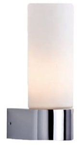 Kinkiet łazienkowy chromowana podstawa i szklany klosz tuleja Azzardo AZ1604 Gaia G9 IP44