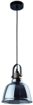 Lampa wisząca do kuchni dymny klosz mosiężne dodatki i czarny kabel Nowodvorski 9152 Amalfi I M E27 20cm x 150cm