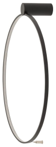 Czarna lampa ścienna sufitowa kinkiet plafon obręcz 45cm Nowodvorski 10930 Circolo S LED 18W 4000K