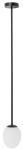 Lampa wisząca obok lustra do łazienki biały klosz jajko na czarnej rurce Nowodvorski 8124 Ice Egg A G9 IP44 13cm x 99cm