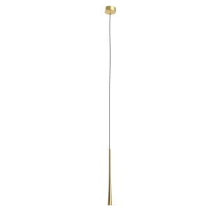 Złota smukła lampa wisząca Max Light P0484 Coffee LED 7W 3000K 3cm